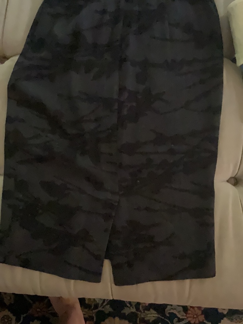 Prada Black Pencil Skirt Abstract Floral US S IT 40 RESERVED for Tammy - Picture 10 of 10